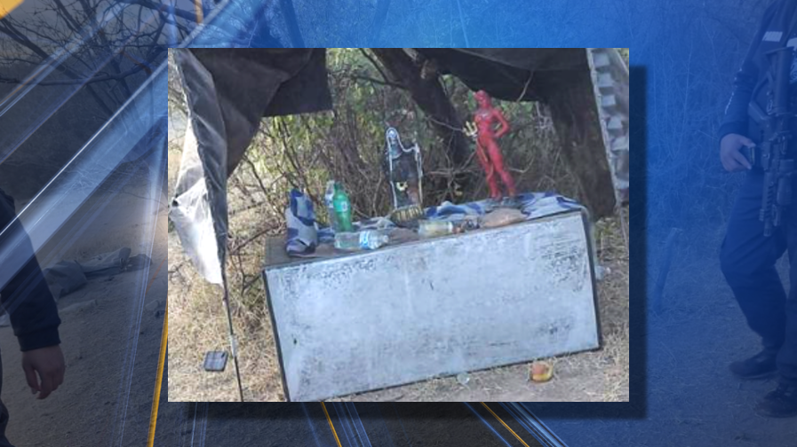 cartel-camps-had-drugs,-shrine-to-la-santa-muerte