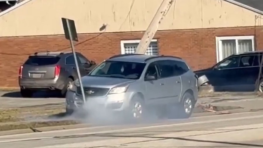 car-gets-stuck-after-hitting-pole-on-south-avenue