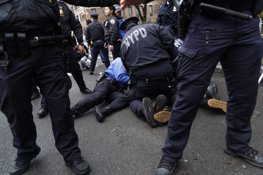 nypd:-two-in-custody-after-improvised-explosive-device-thrown-at-protest