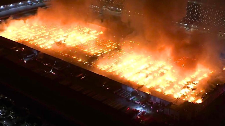 inferno-destroys-sprawling-ontario-warehouse;-employee-arrested