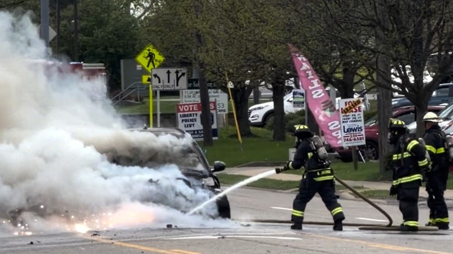 vehicle-catches-fire-on-belmont-avenue