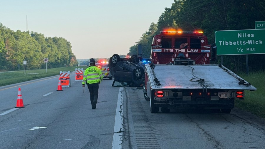 2-car-crash-slows-traffic-on-route-11