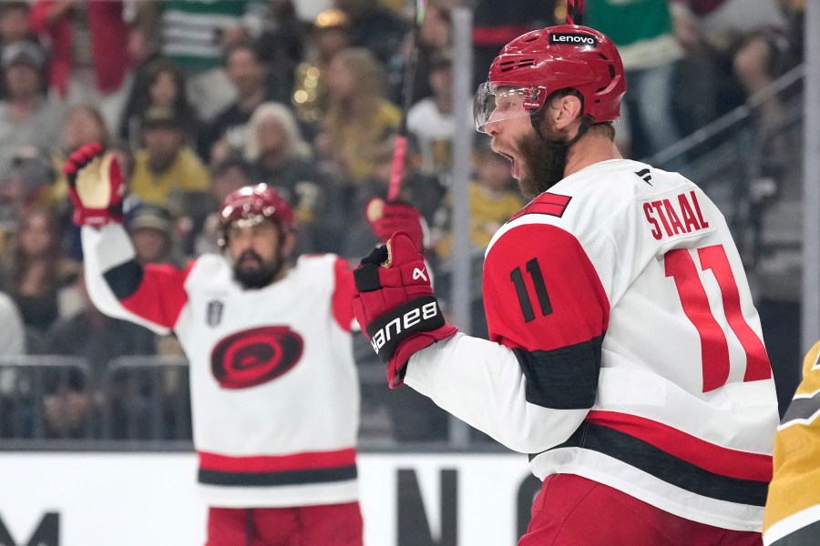 staal-scores-twice,-hurricanes-top-golden-knights-5-3
