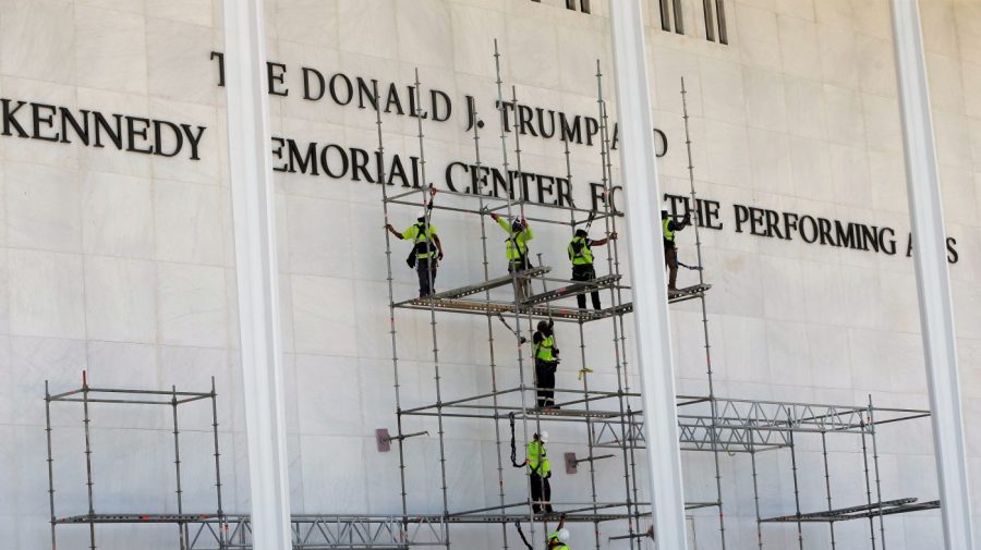 trump-name-removed-from-kennedy-center,-photos-show
