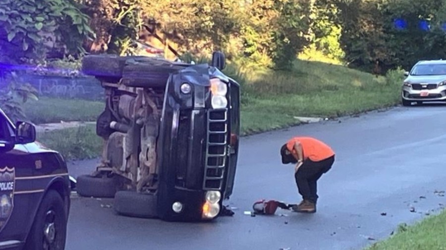 car-lands-on-side-after-w-dennick-avenue-crash