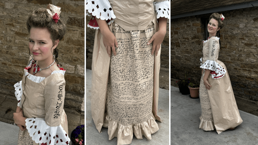 photos:-teen-wins-scholarship-for-constitution-inspired-duct-tape-dress