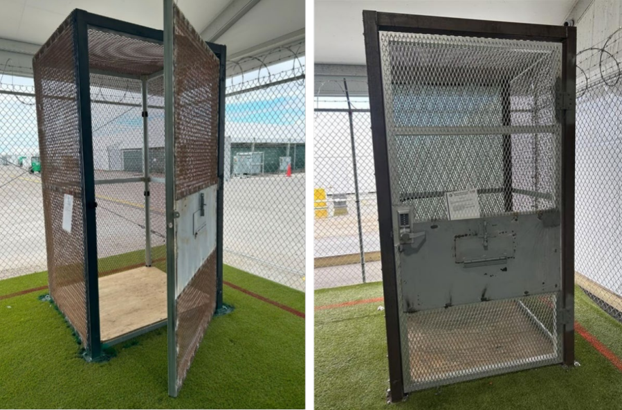 alligator-alcatraz-detainees-were-kept-in-phone-booth-sized-outdoor-cages:-dhs-report